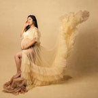 Seamless Paper Backdrop Beige Cream Paper Backdrop for Photoshoot (86''x32.8' Ivorine), alternate view 6