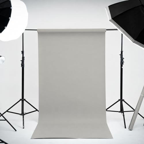 Seamless Paper Backdrop for Photography Light Gray Photo Backdrop Paper (53''x32.8' Pursuit Grey), alternate view 2