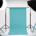 Seamless Paper Backdrop for Photography Solid Blue Backdrop Paper (106.8''x32.8' Lite Blue), alternate view 2
