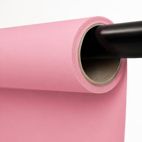 Seamless Paper Backdrop for Photography Solid Pink Backdrop Paper (106.8''x32.8' Baby Pink)