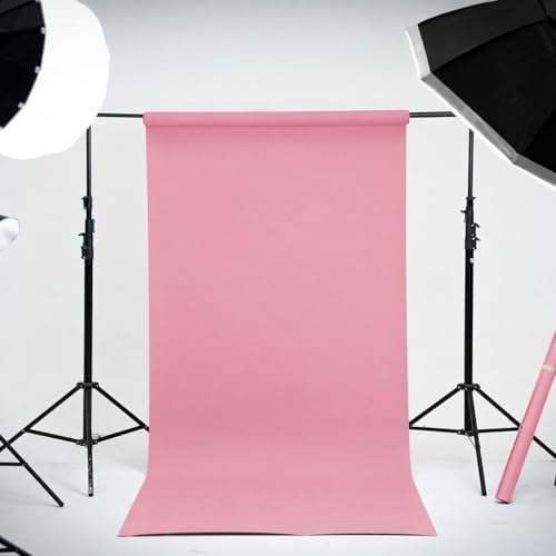 Seamless Paper Backdrop for Photography Solid Pink Backdrop Paper (106.8''x32.8' Baby Pink), alternate view 2