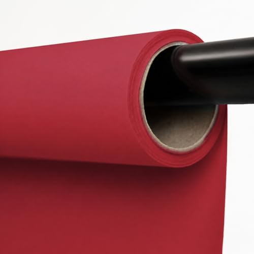 Seamless Paper Backdrop Red Paper Backdrop Seamless Backdrop Paper Rolls (53''x32.8' Scarlet)