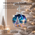 Seaside Christmas Tree Ornament Crystal Glass 3*3.3 IN for Xmas Tree Décor, alternate view 6