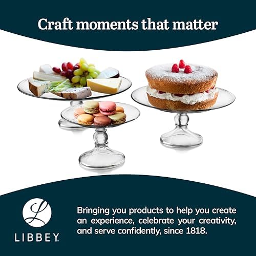 Selene 3 Tier Serving Stand Set, Elegant, Curvy Style Glass Dessert Stand, Dishwasher Safe 3 Tiered Dessert, alternate view 6