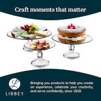 Selene 3 Tier Serving Stand Set, Elegant, Curvy Style Glass Dessert Stand, Dishwasher Safe 3 Tiered Dessert, alternate view 6