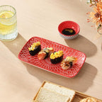 Selene Rectangular Salad Plates 8.5"x5.1"Inch, Set of 6 in 8.5 Inch in Vivid, alternate view 2