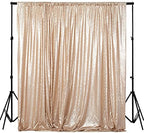 Sequence Backdrop Champagne 8FTx10FT Sequin Photo Backdrop Sequin-Backdrop-Curtain Elegant Backdrops 8x10-0827E