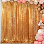Sequin Backdrop - 7FTX7FT Photo Booth Backdrop with Gold Sequins for Parties and Photoshoots in 7FTx7FT in Gold