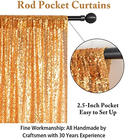 Sequin Backdrop - 7FTX7FT Photo Booth Backdrop with Gold Sequins for Parties and Photoshoots in 7FTx7FT in Gold, alternate