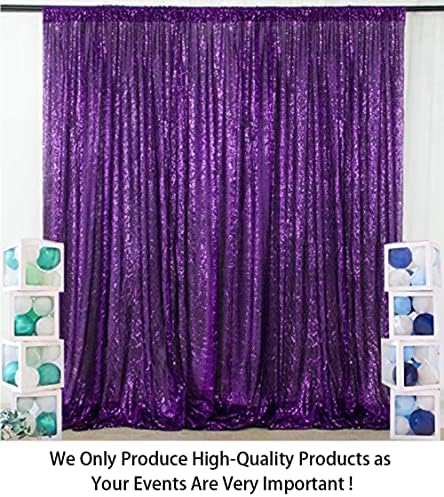 Sequin Backdrop 8ftx10ft Royal Purple Sequin Fabric Drapes Sparkle Backdrops for Photoshoot Glitter Curtain for, alternate