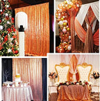 Sequin Backdrop Curtain, 10Ft x 10Ft Rose Gold Glitter Photography Background Curtains, Sequence Xmas, alternate view 2