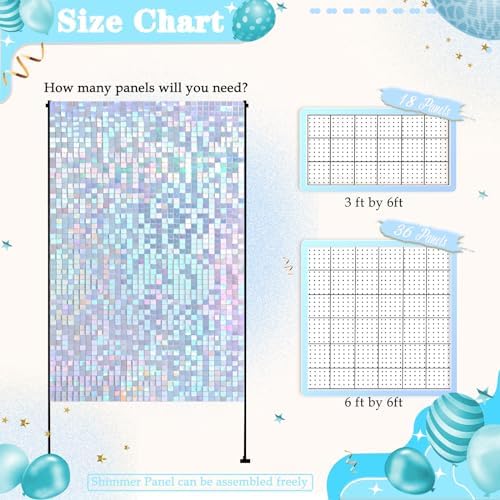 Sequin Shimmer Wall Backdrop: Glitter Wall Panel for Valentines Day, Wedding, Bridal Shower, Birthday, alternate view 2