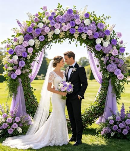 Series Purple Faux Foam Roses with Stems DIY Home Decor(50Pcs) in Series Purple, alternate view 4