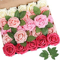 Seriesa Red Rose 100pcs Real Looking Artificial Flowers w/Stem in Seriesa Red