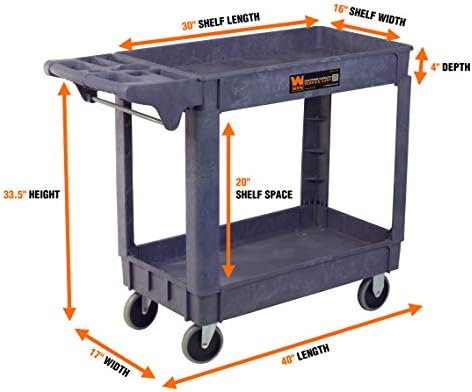 Service Utility Cart, 500-Pound Capacity, 40 x 17-Inch, alternate view 3