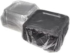 Serving Catering Tray Base & Lid Combo, 10.7X10.7X3.76 in, PET Black Clear Square, Freezer Safe, Case of 25 in, alternate