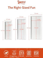 Serving Platter, 15.5/13.8/11.7 Inch Rectangle Porcelain Serving Trays, Serving Dishes for Entertaining, White, alternate