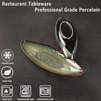Serving Platter Olives Plate Large Serving Tray, Set of 4, for Entertaining, Porcelain Trays and Platters Sushi, alternate