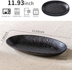Serving Platter Oval Plates Premium Ceramic 12-Inch Set Serving Dishes for Entertaining - Textured Matte Finish, alternate
