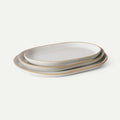 Serving Platter Set of 3, Jumbo, Giant & Mega Ceramic Oval Platters for Serving, Microwave, Oven and Dishwasher