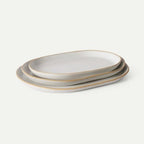 Serving Platter Set of 3, Jumbo, Giant & Mega Ceramic Oval Platters for Serving, Microwave, Oven and Dishwasher