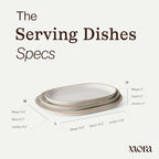 Serving Platter Set of 3, Jumbo, Giant & Mega Ceramic Oval Platters for Serving, Microwave, Oven and Dishwasher, alternate
