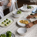 Serving Platter Set of 3, Jumbo, Giant & Mega Ceramic Oval Platters for Serving, Microwave, Oven and Dishwasher, alternate