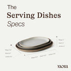 Serving Platter Set of 3, Jumbo, Giant & Mega Ceramic Oval Platters for Serving, Microwave, Oven and Dishwasher, alternate