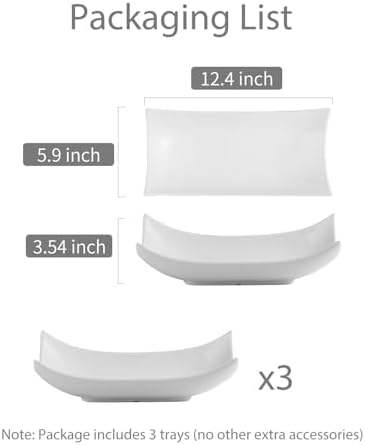 Serving Platters, 12-Inch Porcelain Decorative Bowl Serving Dishes in 12 inch in White, alternate view 3