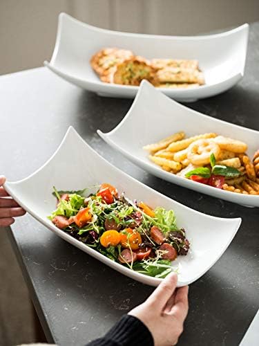 Serving Platters, 12-Inch Porcelain Decorative Bowl Serving Dishes in 12 inch in White, alternate view 5