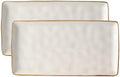 Serving Platters for Food, 14.09" x 7.48",2-Pack, Vanilla White in Vanilla White