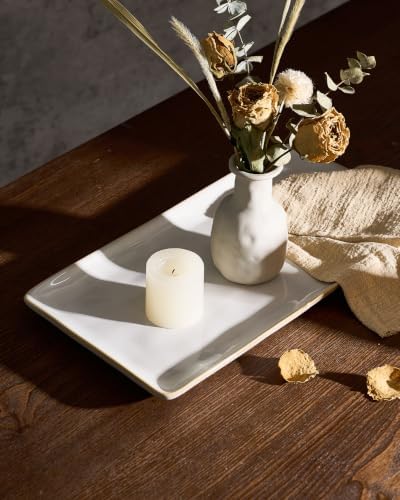 Serving Platters for Food, 14.09"x7.48", 3-Pack, Cappuccino White in 14.09"x7.48"(3 Pack) in Cappuccino White, alternate view