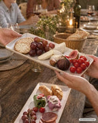 Serving Platters for Food, 14.09"x7.48", 3-Pack, Cappuccino White in 14.09"x7.48"(3 Pack) in Cappuccino White, alternate view