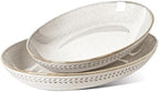 Serving Platters Set of 2, Ceramic Serving Bowls, Large Oval Serving Dishes for Entertaining, Turkey Plates