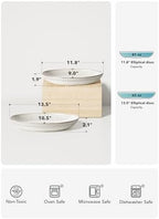 Serving Platters Set of 2, Ceramic Serving Bowls, Large Oval Serving Dishes for Entertaining, Turkey Plates, alternate view 3