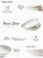 Serving Platters Set of 2, Ceramic Serving Bowls, Large Oval Serving Dishes for Entertaining, Turkey Plates, alternate view 6