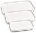 Serving Platters Set of 3, 12/14/16 Inch Large White Ceramic Serving Platters with Modern Upright Rims