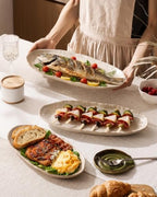 Serving Platters Set of 3, Serving Trays for Party, Cheese Platter in Small Medium Large in Taupe, alternate view 3