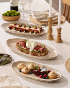 Serving Platters Set of 3, Serving Trays for Party, Cheese Platter in Small Medium Large in Taupe, alternate view 6