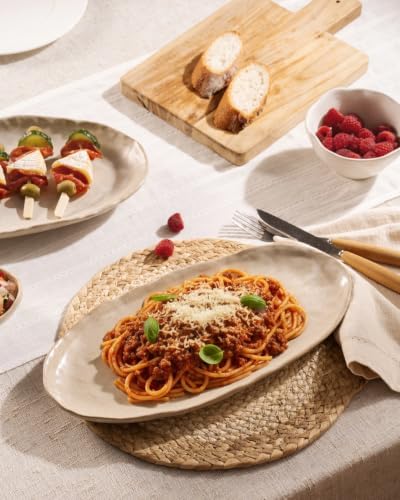 Serving Platters Set of 3, Serving Trays for Party, Cheese Platter in Small Medium Large in Taupe, alternate view 7