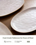 Serving Platters Set of 3 Sizes - Oval, Cappuccino White in Oval in Cappuccino White, alternate view 5