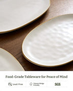 Serving Platters Set of 3 Sizes - Oval, Matte White in Oval in Matte White, alternate view 5