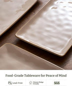 Serving Platters Set of 3 Sizes - Rectangular, Cinnamon Brown in Cinnamon Brown, alternate view 5