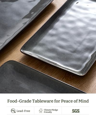 Serving Platters Set of 3 Sizes - Rectangular, Deep Forest in Deep Forest, alternate view 5