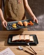 Serving Platters Set of 3 Sizes - Rectangular, Deep Forest in Deep Forest, alternate view 6