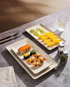 Serving Platters Set of 3 Sizes - Rectangular, Vanilla White in Vanilla White, alternate view 4