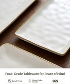 Serving Platters Set of 3 Sizes - Rectangular, Vanilla White in Vanilla White, alternate view 5