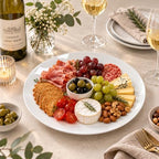 Serving Platters Set of 4, 12 Inch White Ceramic Serving Plates, Round Platters for Pasta, Steak, Appetizers and, alternate