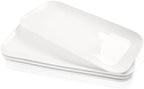 Serving Platters Set of 4, Rectangular Serving Plates, Serving Trays for Entertaining Party, Microwave, Oven