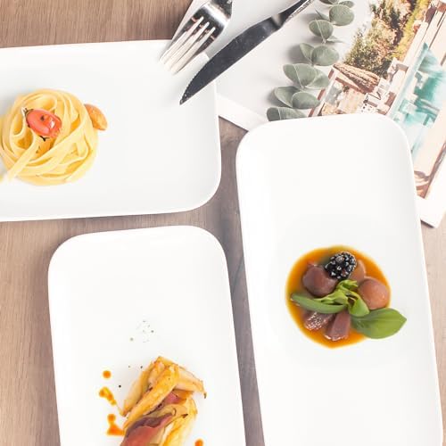 Serving Platters Set of 4, Rectangular Serving Plates, Serving Trays for Entertaining Party, Microwave, Oven, alternate view
